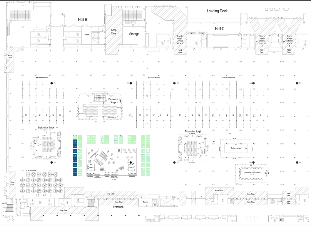 Map of an exhibit floor