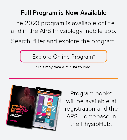 American Physiology Summit Program American Physiological Society