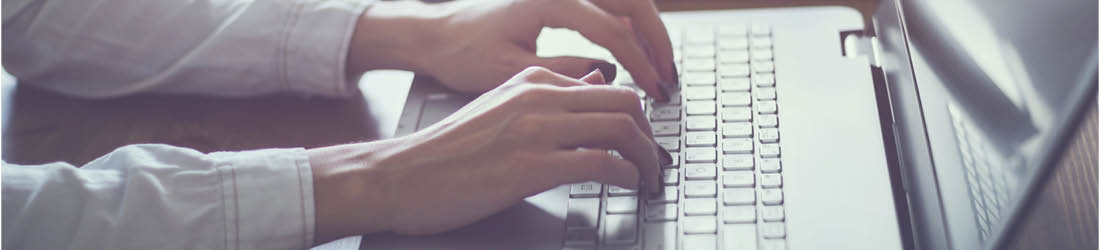 Someone Blogging on a Computer