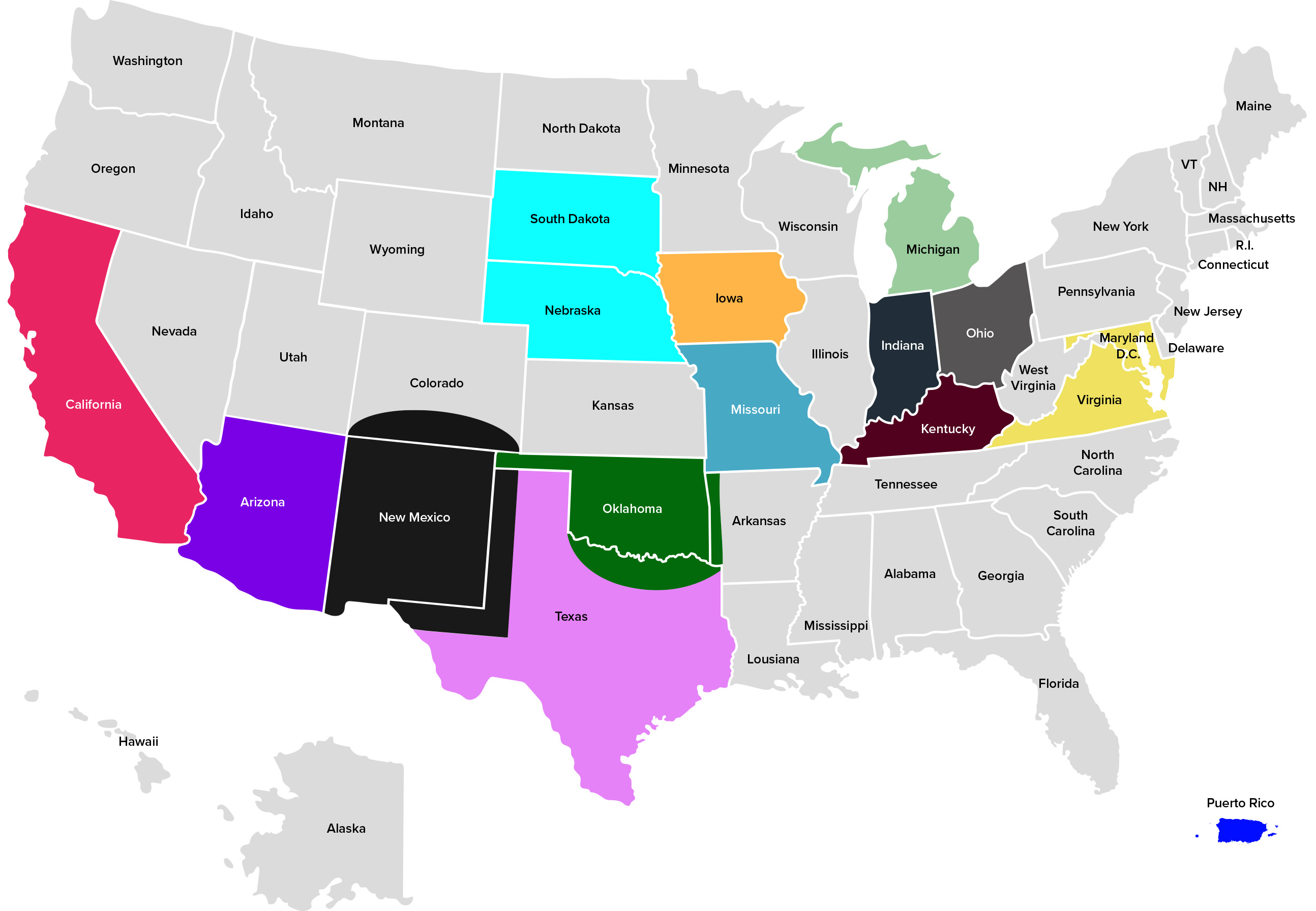 USA Map APS Chapters APS Chapters