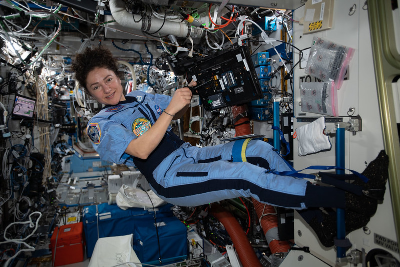 APS member Jessica Meir, PhD, (not involved in the study) works on the International Space Station. Photo credit: NASA