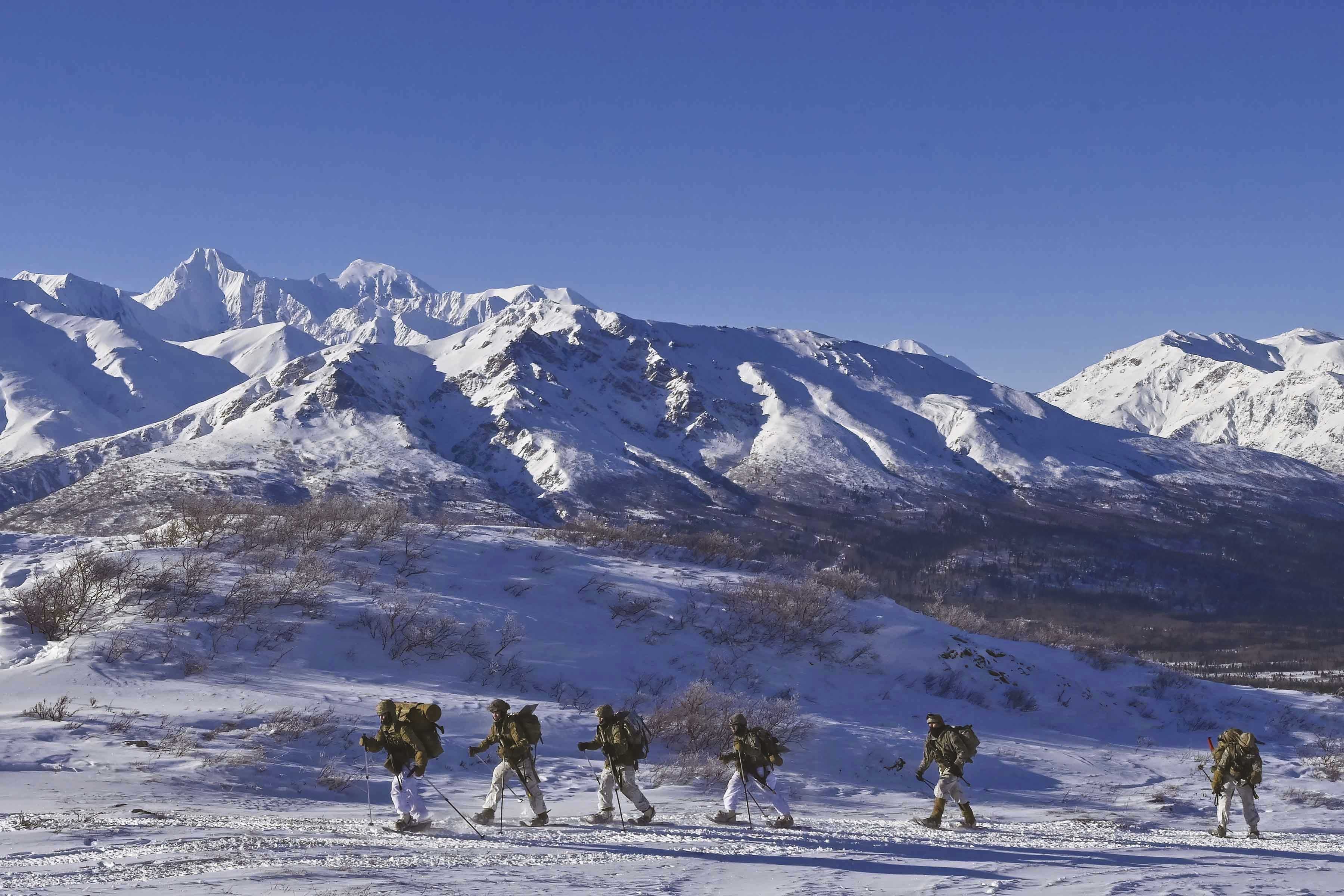 Army cold weather training in Alaska.