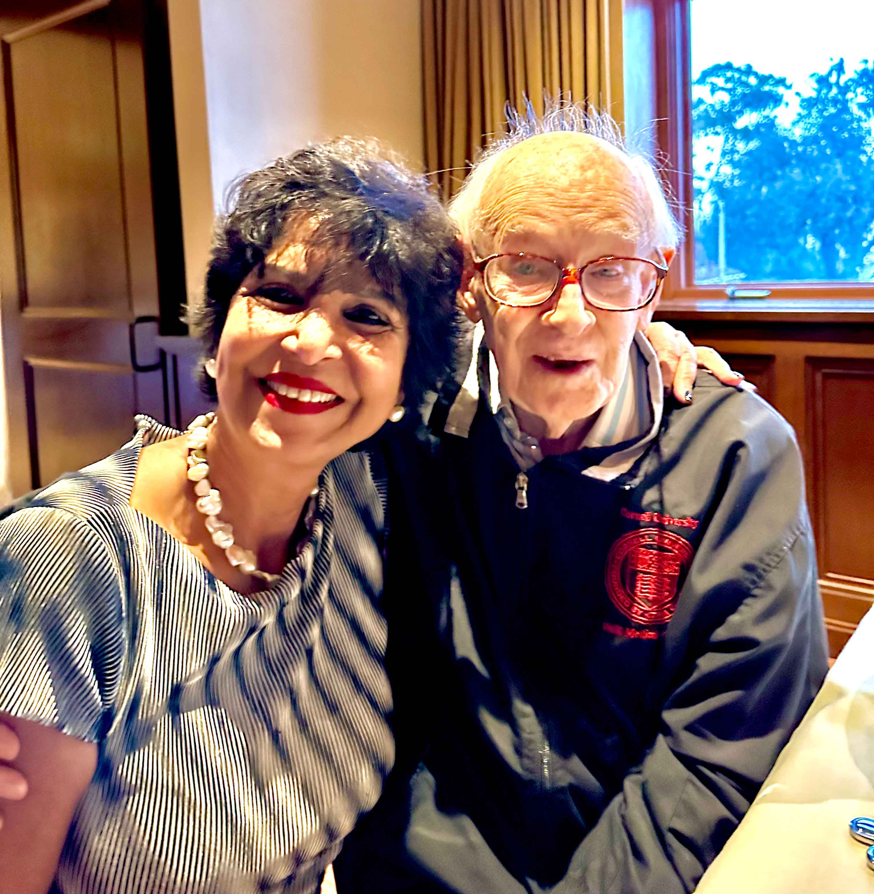Feature_Art-and-Science_John-Clements-MD Usha Raj, MD, MHA, FAPS, and John Clements, MD, smile at the camera